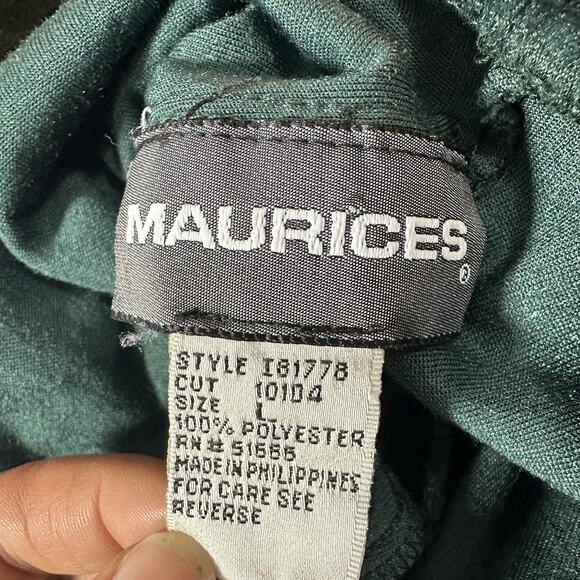 Vintage Y2K Maurices Green Velvet Maxi Dress Large Holiday Whimsigoth Cocktail - Picture 5 of 8